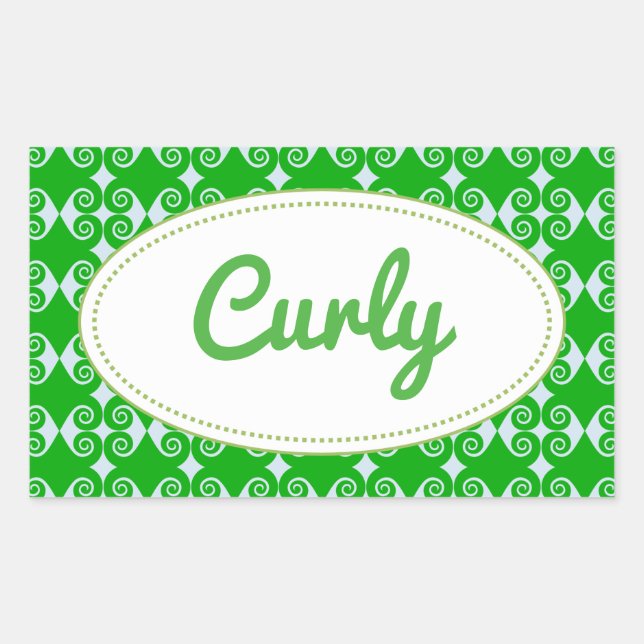 Curly Diamond Pattern Sticker (Front)