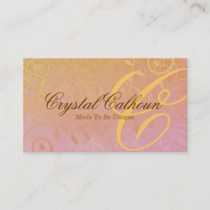 Curly Grunge Customizable Business Card