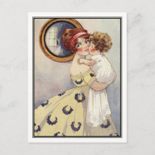 Curly Haired Baby and Mother by Agnes Richardson Postcard