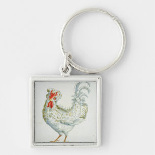 Curly-Haired Cockerel, c.1767-76 (hand coloured en Keychain