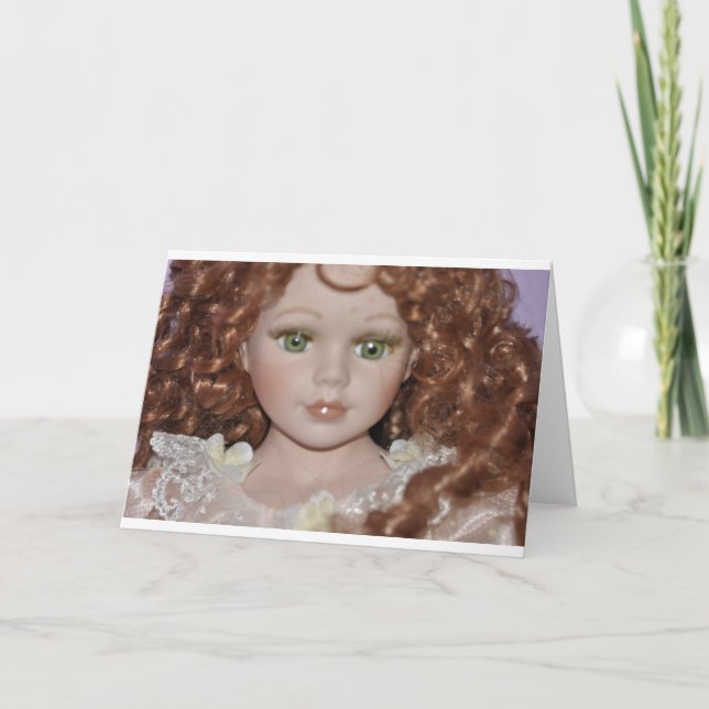Curly Haired Doll Card (Front)