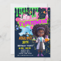 Curly-Haired Girl Scientist Fun Science Birthday