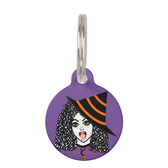Curly-haired Witch Thunder_Cove Pet Tag (Front)