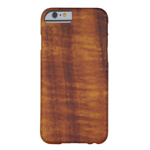 Curly Hawaiian Koa Wood Style Barely There iPhone 6 Case