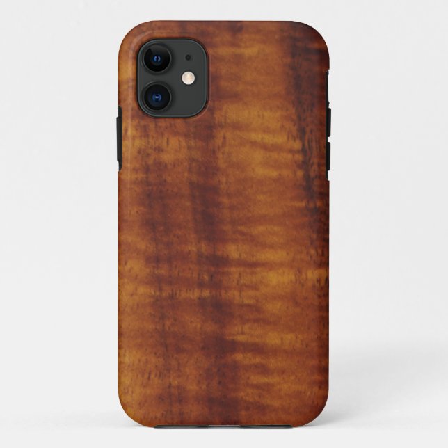 Curly Hawaiian Koa Wood Style Case-Mate iPhone Case (Back)