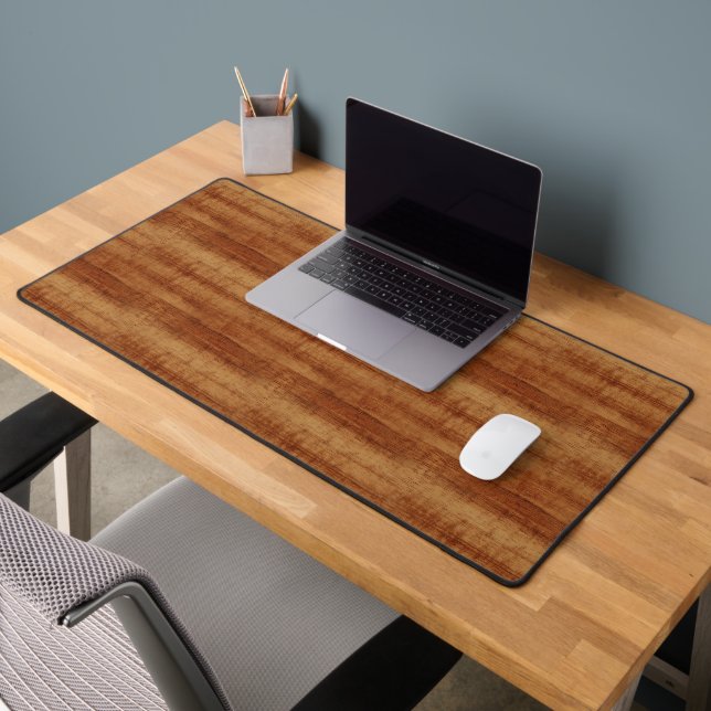 Curly Koa Acacia Wood Grain Look Desk Mat (Office 2)