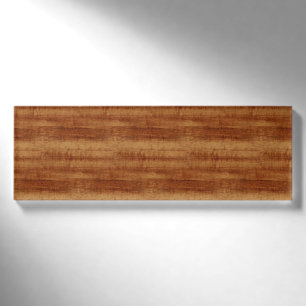 Curly Koa Acacia Wood Grain Look Name Tag