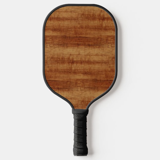 Curly Koa Acacia Wood Grain Look Pickleball Paddle (Front)