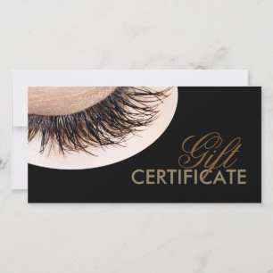 Curly Lashes Gift Certificate Black Template