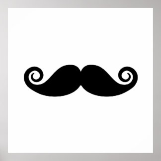 Curly Moustache Poster