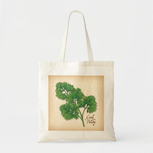 Curly Parsley Herb Tote Bag (Front)