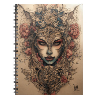 "Curly Princess Woman Spiral Notebook" Notebook