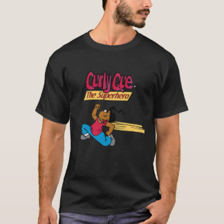 Curly Que saves the day. T-Shirt
