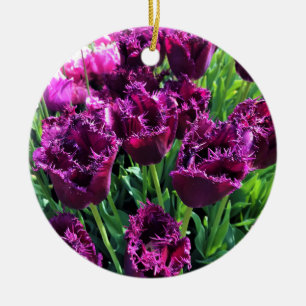Curly Sue Purple Tulips, Oregon Ceramic Ornament