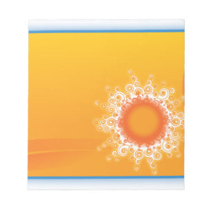 Curly Sunshine Customizable Design Notepad