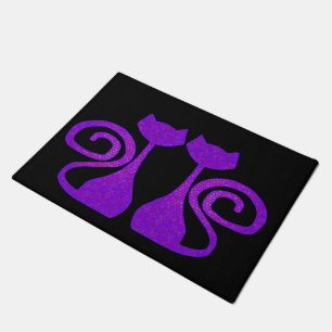 Curly-Tail Cat Door Mat