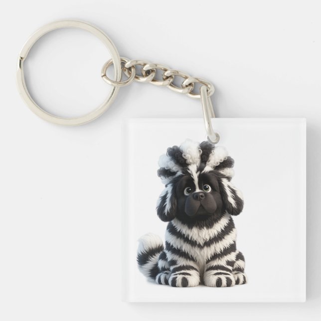 Curly Top Chaos Keychain (Front)