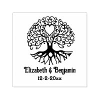 Curly Tree of Life Heart #2 Couple Names Date