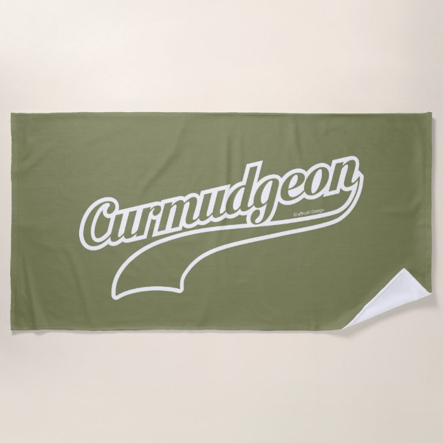 Curmudgeon Beach Towel (Front)