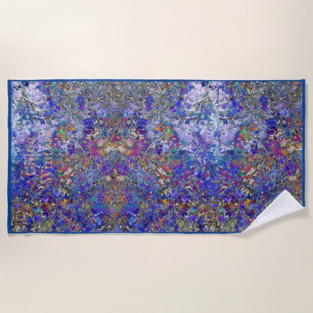 Currant Arbre Feuille Art Serviette de plage perso (Devant)