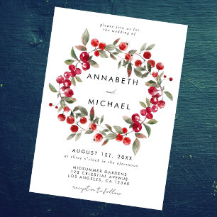 Currant Berry Wedding Invitation