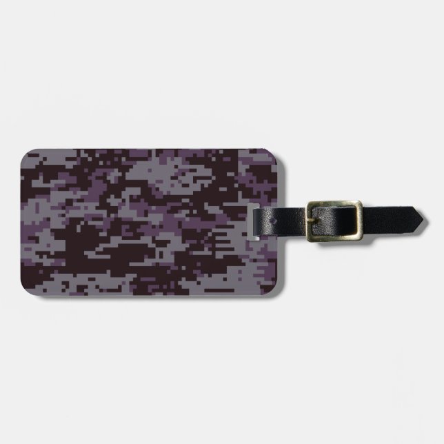 Currant Digital Camo Pattern Luggage Tag (Front Horizontal)