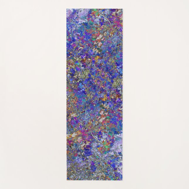 Currant Leaves Tree Art Meditation Yoga Mat (Front)