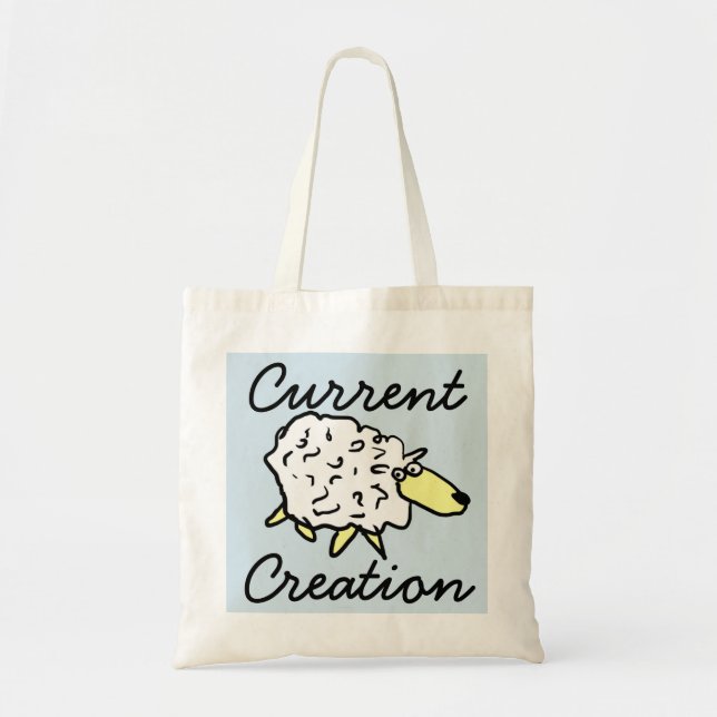 "Current Creation" Sheep Cartoon Project Bag (Front)