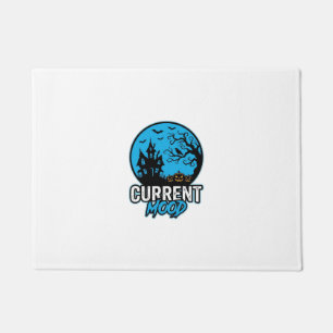Current Mood Halloween Vintage Engraving Vector_1 Doormat