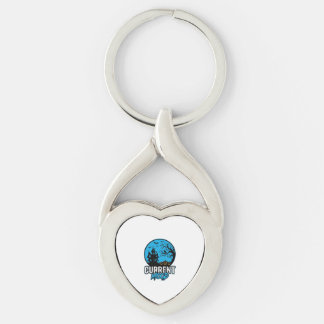 Current Mood Halloween Vintage Engraving Vector_1 Keychain