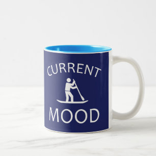 Current Mood Stand Up Paddling Two-Tone Coffee Mug