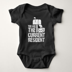 Current Resident Postman Funny Postal Workers Baby Bodysuit