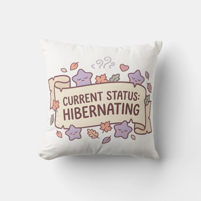 Current Status Hibernating Cozy Pillow (Front)