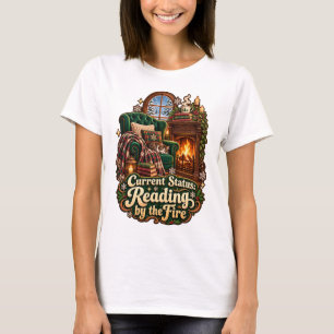Current Status Reading by the Fire Winter T-Shirt