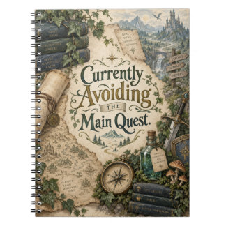Currently Avoiding the Main Quest Fantasy Notebook