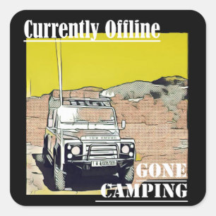 Currently Offline Gone Camping Car Sticker