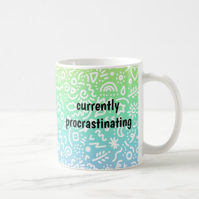Currently Procrastinating - Funny Doodles Mug (Right)