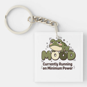 Currently Running on Minimum Power Frog Tee Keychain
