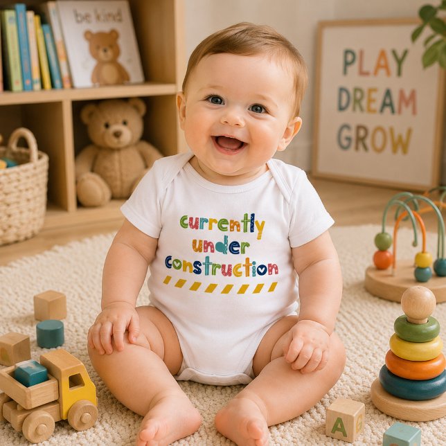 Currently Under Construction Modern Funny Cute Baby Bodysuit (Creator Uploaded)