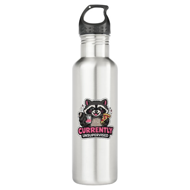 Currently Unsupervised Funny Excuse Quote 710 Ml Water Bottle (Front)