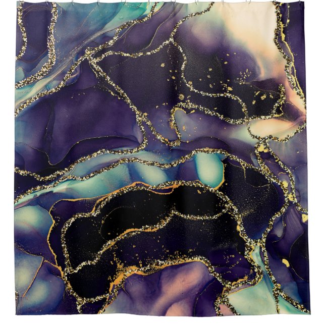 Currents of translucent hues, snaking metallic swi (Front)
