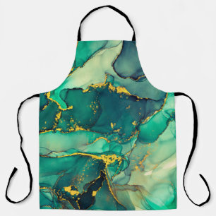 Currents of translucent hues, snaking metallic swi apron