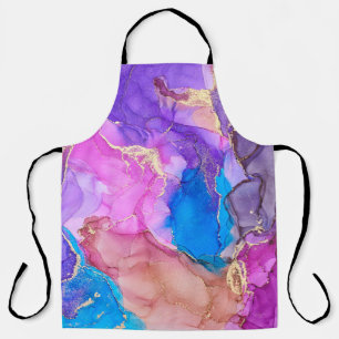 Currents of translucent hues, snaking metallic swi apron