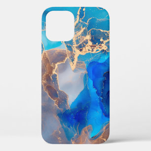 Currents of translucent hues, snaking metallic swi iPhone 12 case