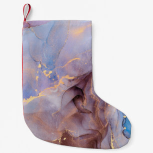 Currents of translucent hues, snaking metallic swi small christmas stocking