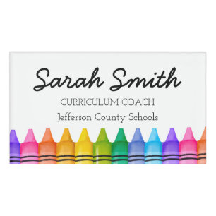 Curriculum Coach Teacher County Employee Name Tag