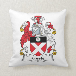 Currie Family Crest Throw Pillow