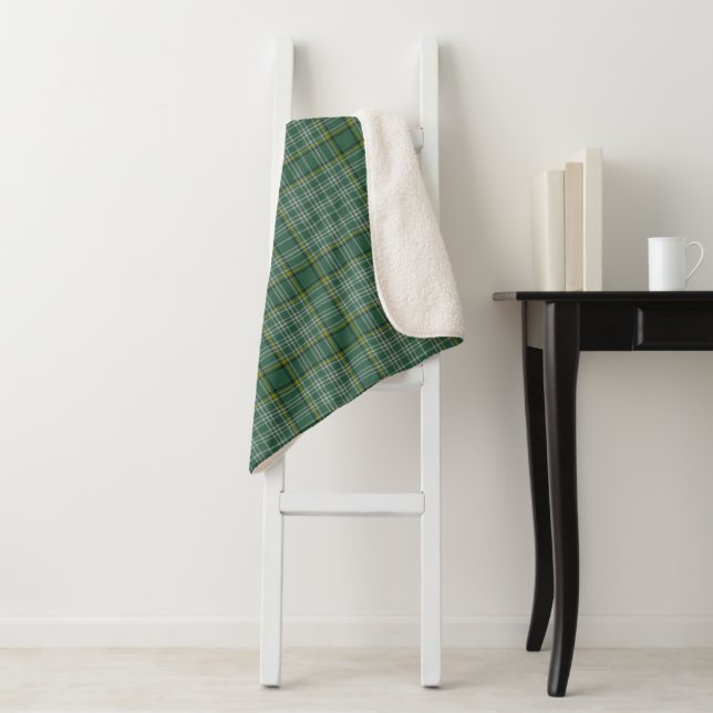 Currie Plaid Sherpa Fleece Blanket (In Situ)