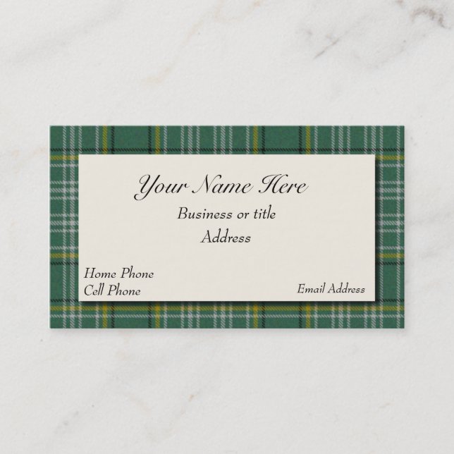 Currie Scottish Tartan Plaid Carte de visite (Devant)