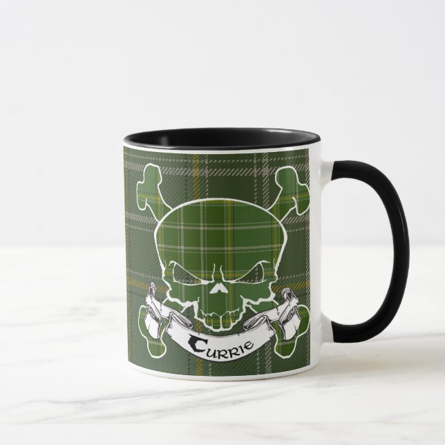 Currie Tartan Skull Mug (Right)
